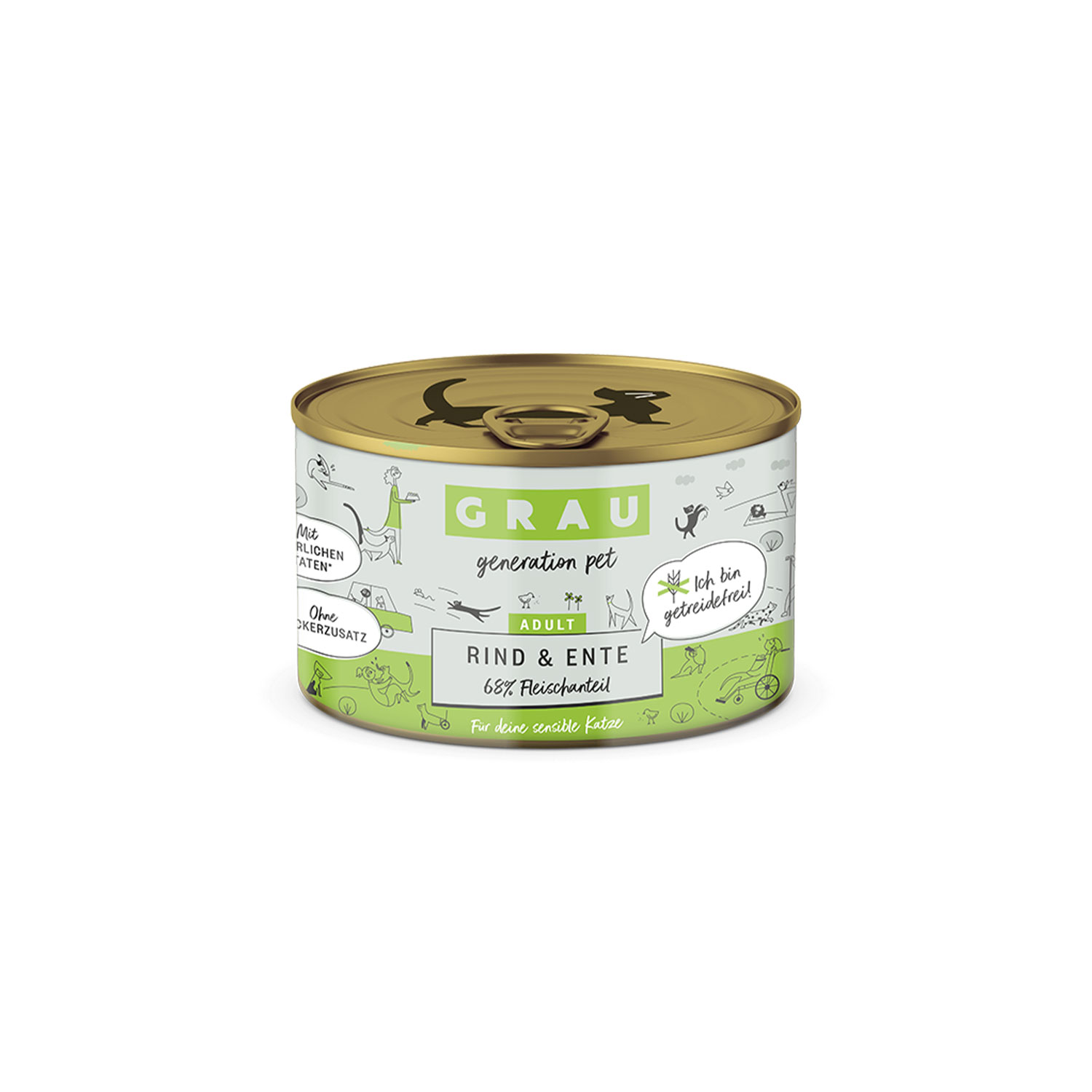 Grau Beef & Duck Cat Wet Food Can 200g