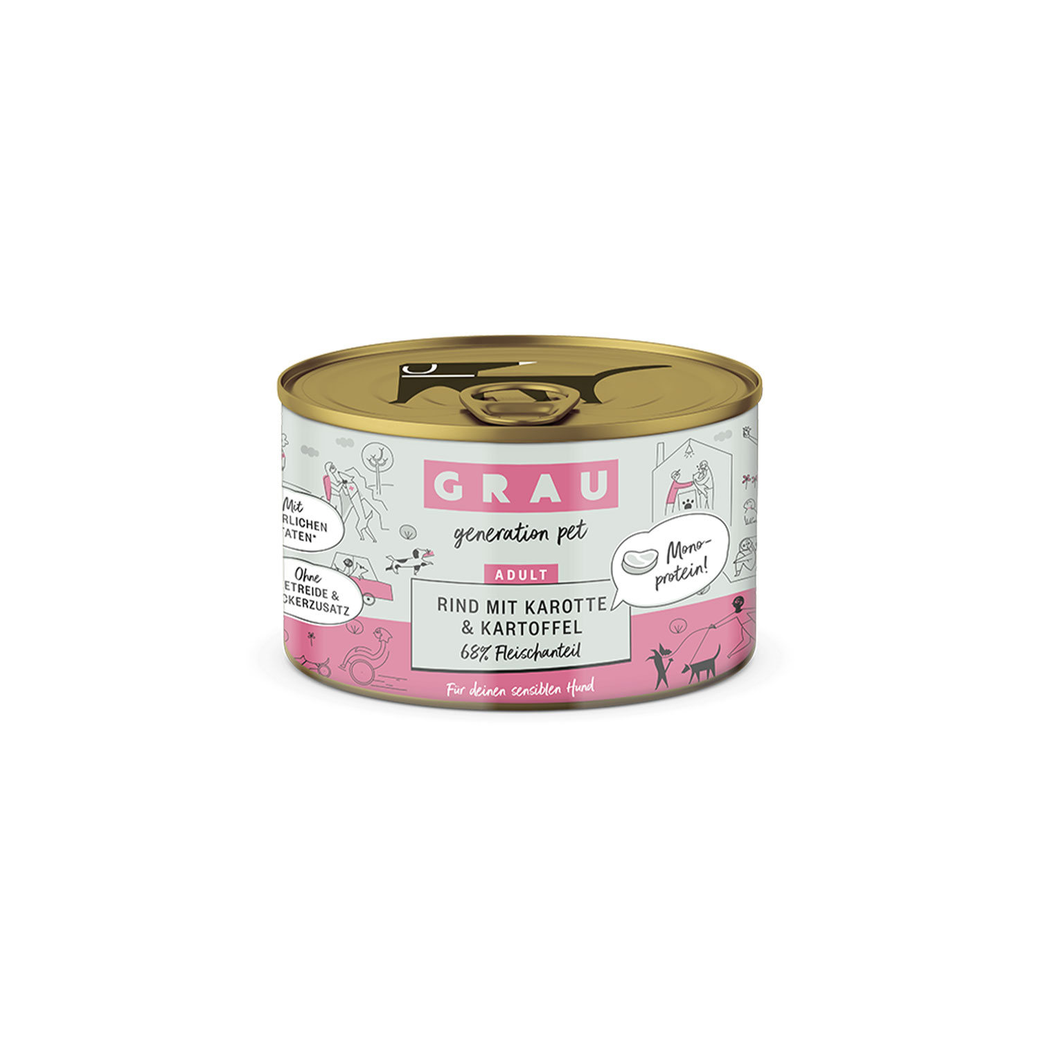 Grau Beef with carrot & potato Dog Wet Food 200g