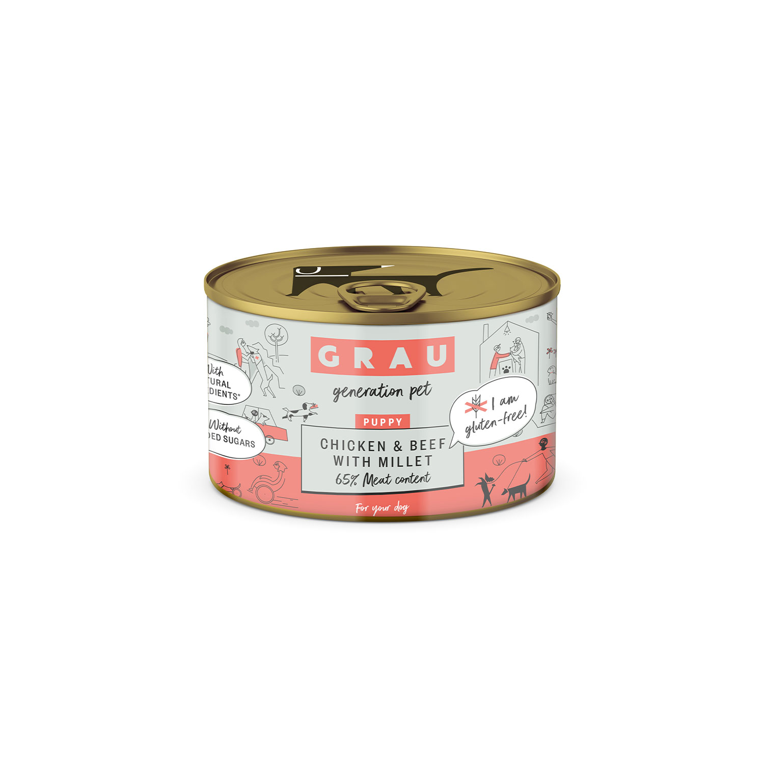 Grau Chicken & Beef with Millet Puppy Wet Food 200g