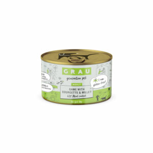 Grau Game with Zucchini & Millet Dog Wet Food Can for adult dogs 200g