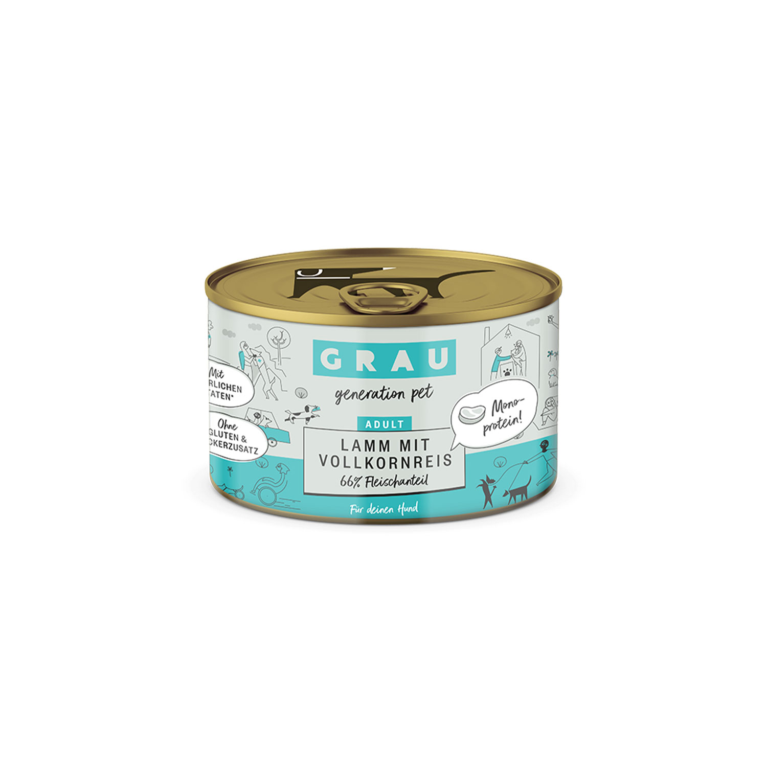 Grau Lamb with whole grain rice Dog Wet Food 200g