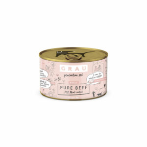Grau Pure Beef Monoprotein Dog Wet Food Can for adult dogs 200g
