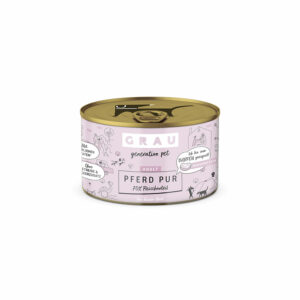 Grau Pure Horse Monoprotein Wet Food Can for adult dogs 200g