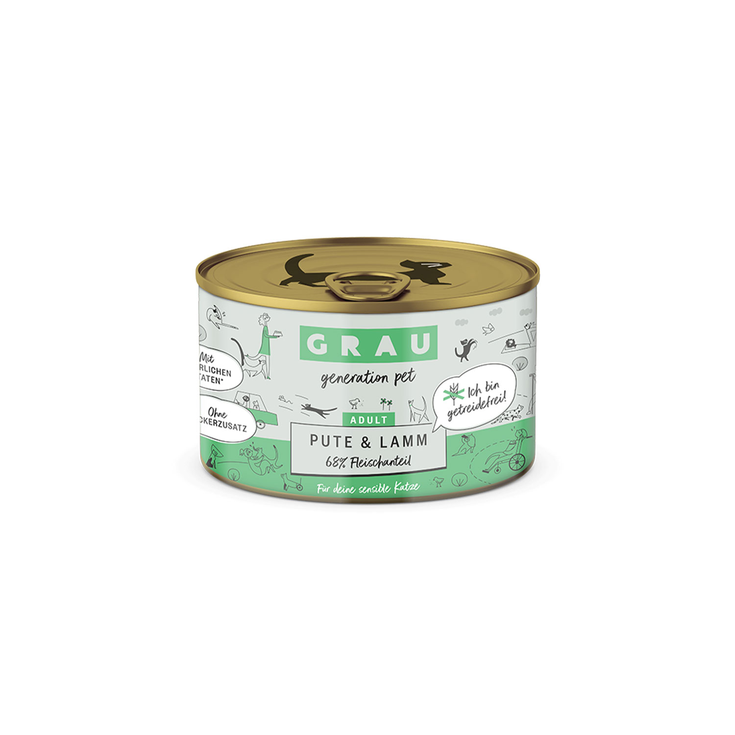 Grau Turkey & Lamb Cat Wet Food Can 200g