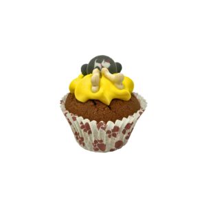 The Barking Bakery Carob Woofin with Yellow Frosting Dog Muffin