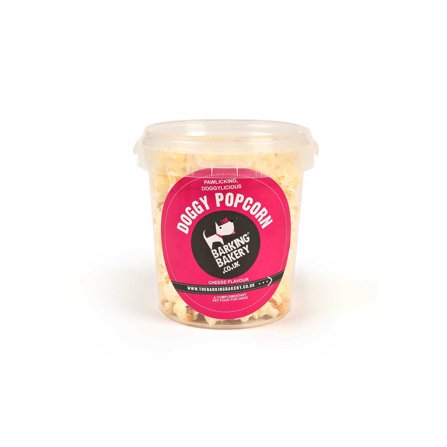 The Barking Bakery Doggy Cheesey Pupcorn Tub for Dogs