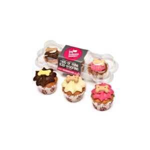 The Barking Bakery Mini Iced Trios Dog Muffins