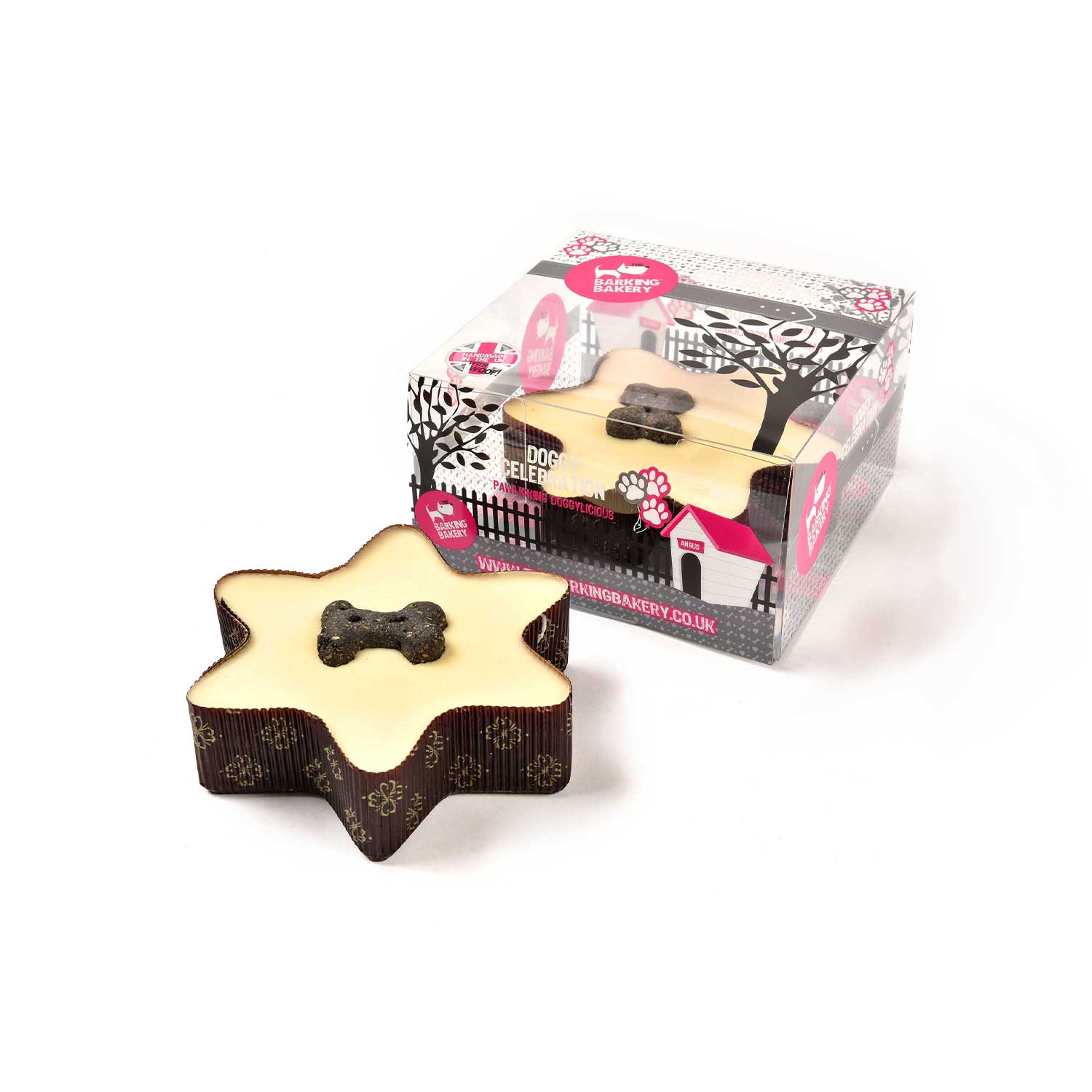 The Barking Bakery Yoghurt Topped Star Cake with bone for Dogs