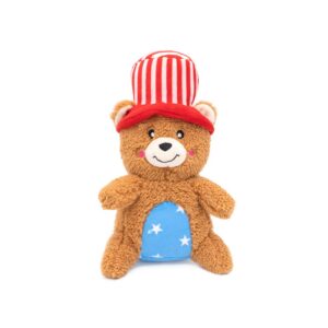 ZippyPaws Cheeky Chumz Americana Bear Dog Toy ZP1075