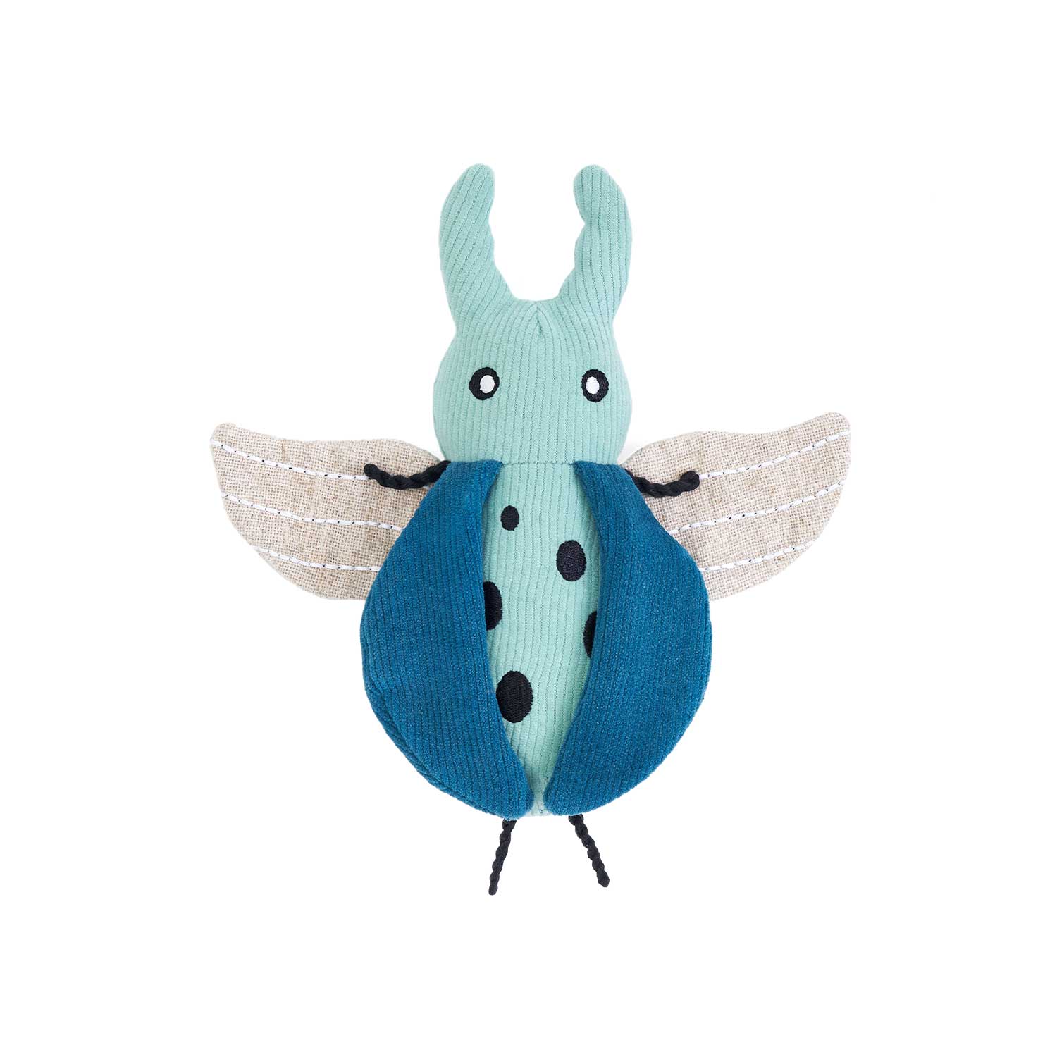 ZippyPaws ecoZippy Corduroy Critter Beetle Dog Toy ZP1434
