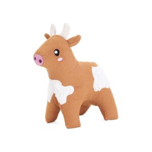 ZippyPaws ecoZippy Cotton Cuddler Cow Dog Toy ZP1437