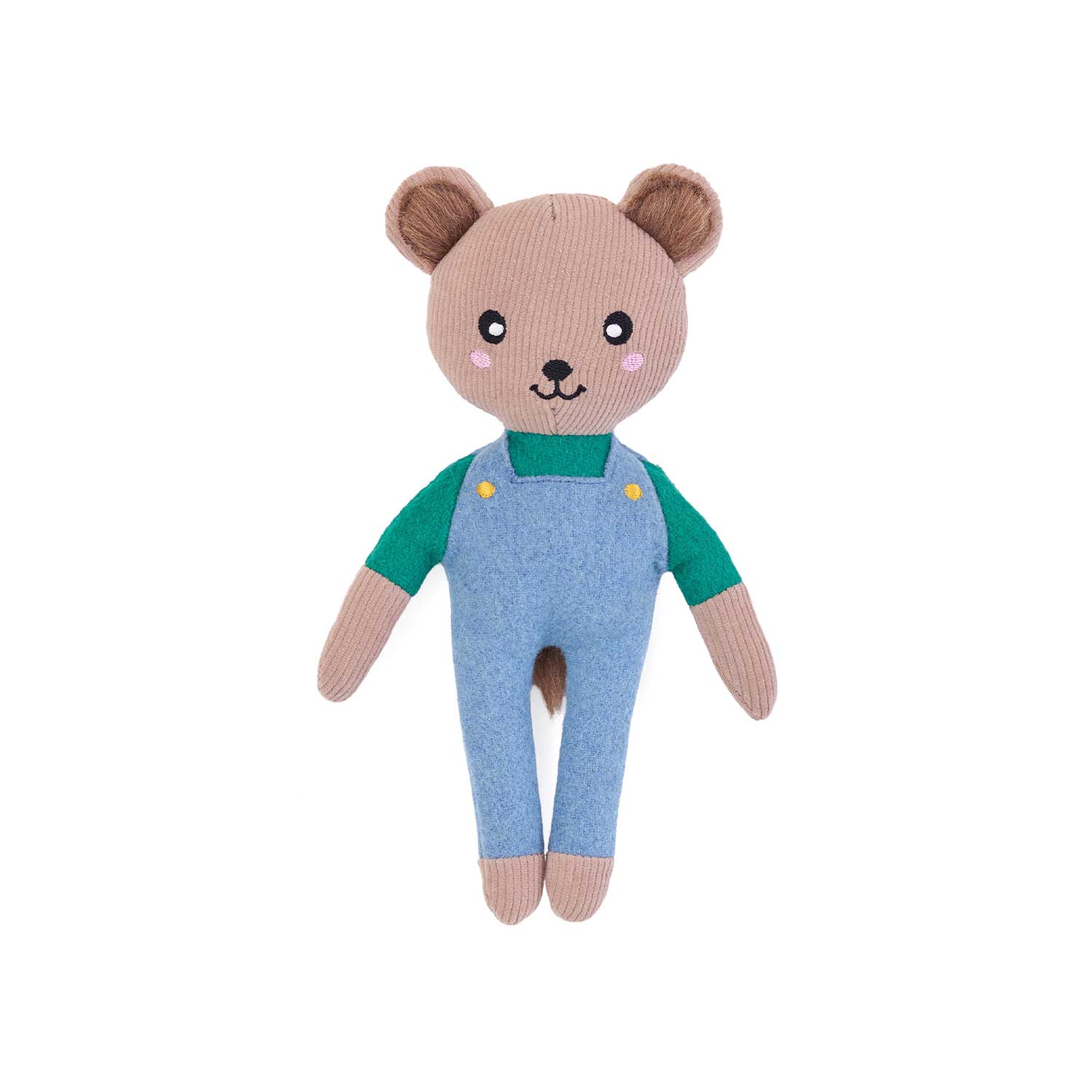 ZippyPaws ecoZippy Felt Friends Benjamin the Bear Dog Toy ZP1440