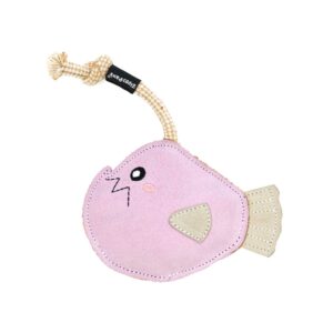 ZippyPaws ecoZippy Suede and Rope Buddies Angler Fish Dog Toy ZP1445