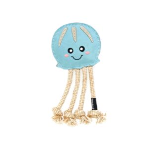 ZippyPaws ecoZippy Suede and Rope Buddies Octopus Dog Toy ZP1444