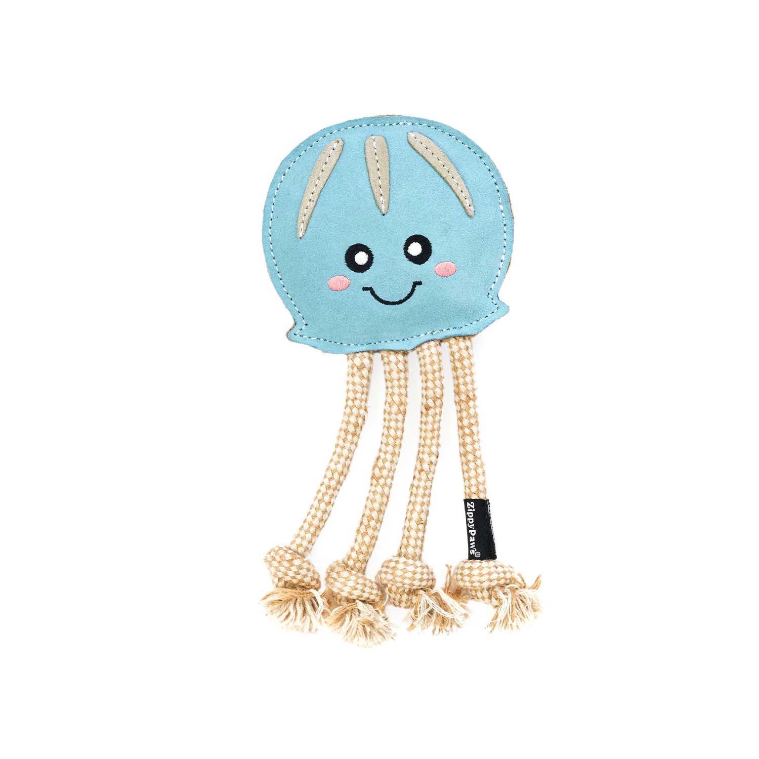 ZippyPaws ecoZippy Suede and Rope Buddies Octopus Dog Toy ZP1444
