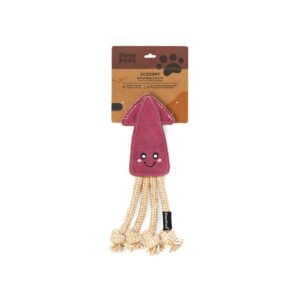 ZippyPaws ecoZippy Suede and Rope Buddies Squid Dog Toy ZP1443