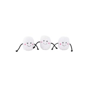 ZippyPaws Holiday Miniz 3-Pack Marshmallows Dog Toy ZP733