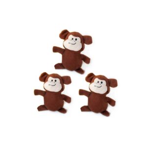 ZippyPaws Miniz 3-Pack Monkeys Dog Toy ZP248