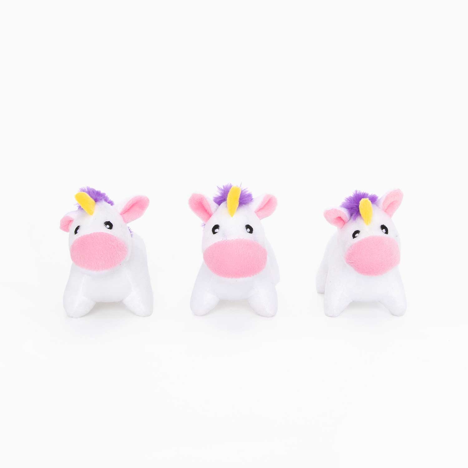 ZippyPaws Miniz 3-Pack Uincorns Dog Toy ZP939