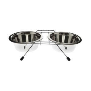 Ferribiella Stainless Steel Double Elevated Dog Bowl CIN108A CIN108B