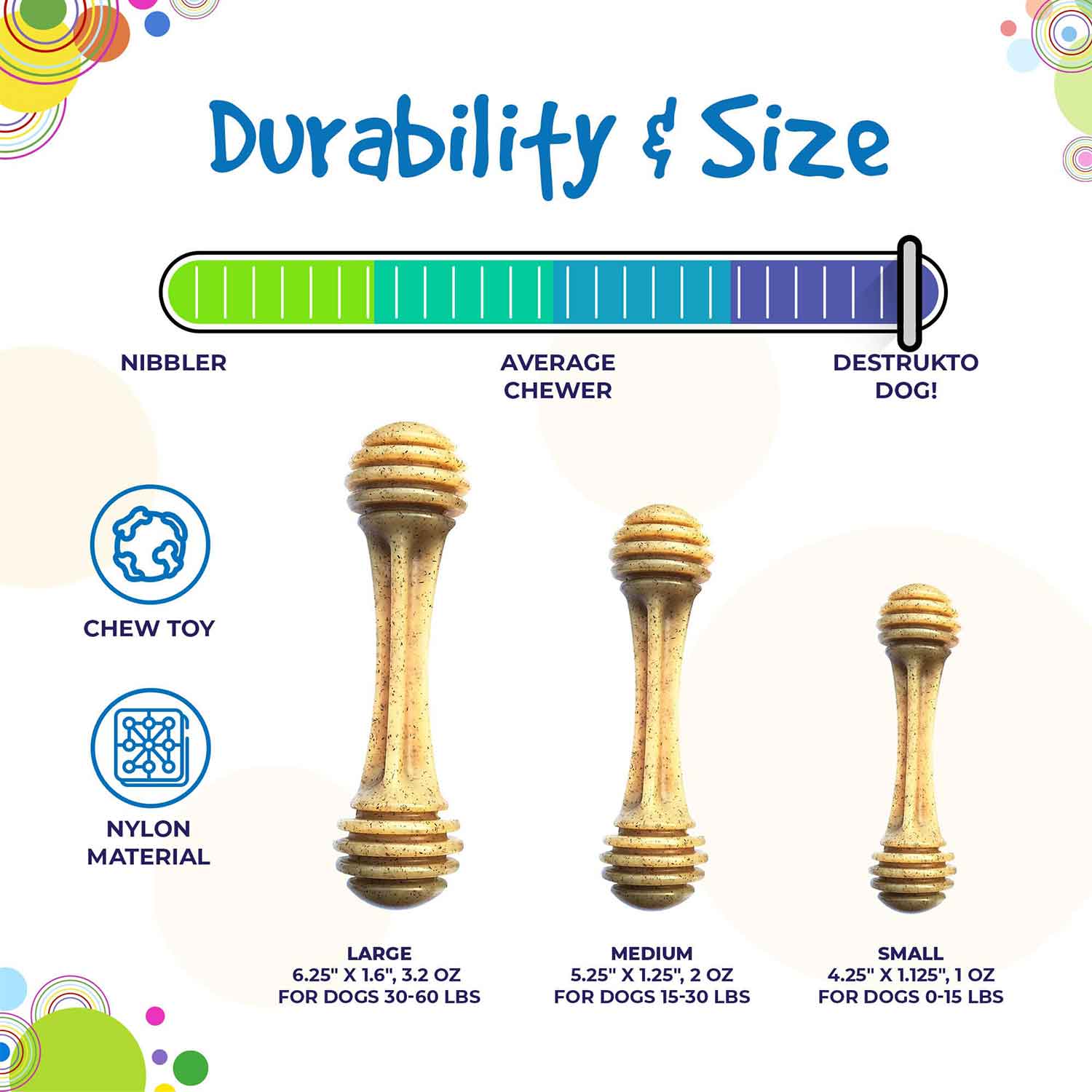 Honey Bone Ultra Durable Nylon Dog Chew Toy - Image 2