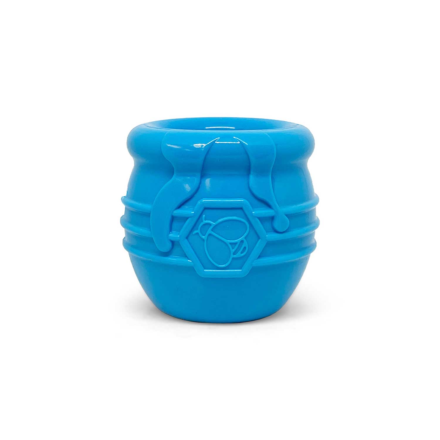 Sodapup Honey Pot Durable PUP-X Rubber Treat Dispenser & Enrichment Toy Blue