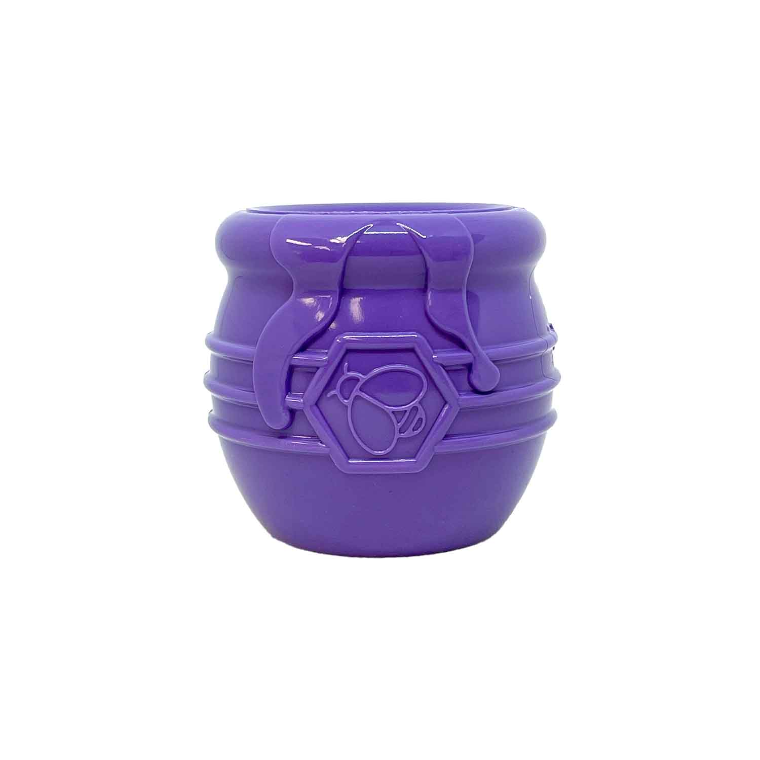 Sodapup Honey Pot Durable PUP-X Rubber Treat Dispenser & Enrichment Toy Purple