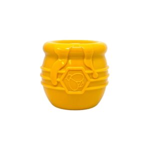 Sodapup Honey Pot Durable PUP-X Rubber Treat Dispenser & Enrichment Toy Yellow