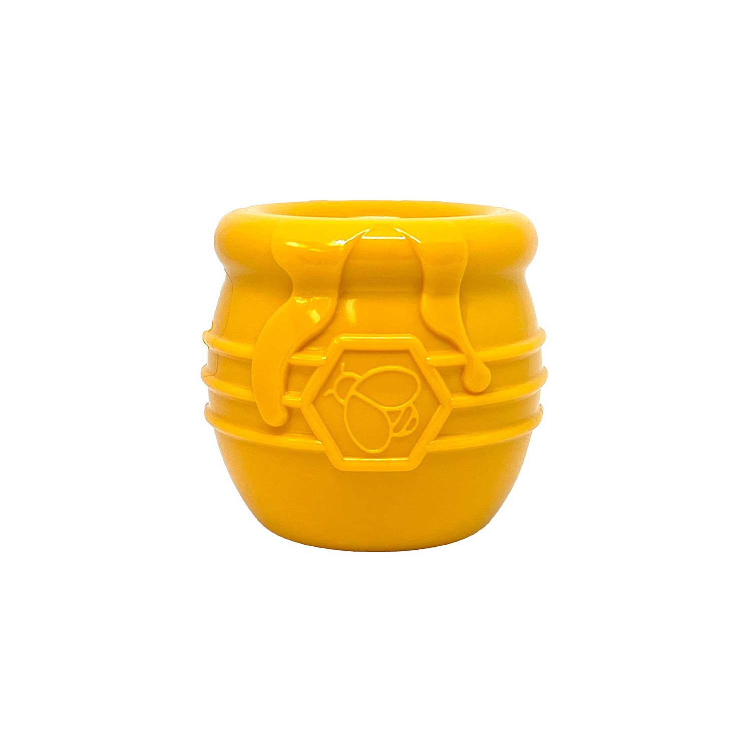 Sodapup Honey Pot Durable PUP-X Rubber Treat Dispenser & Enrichment Toy Yellow