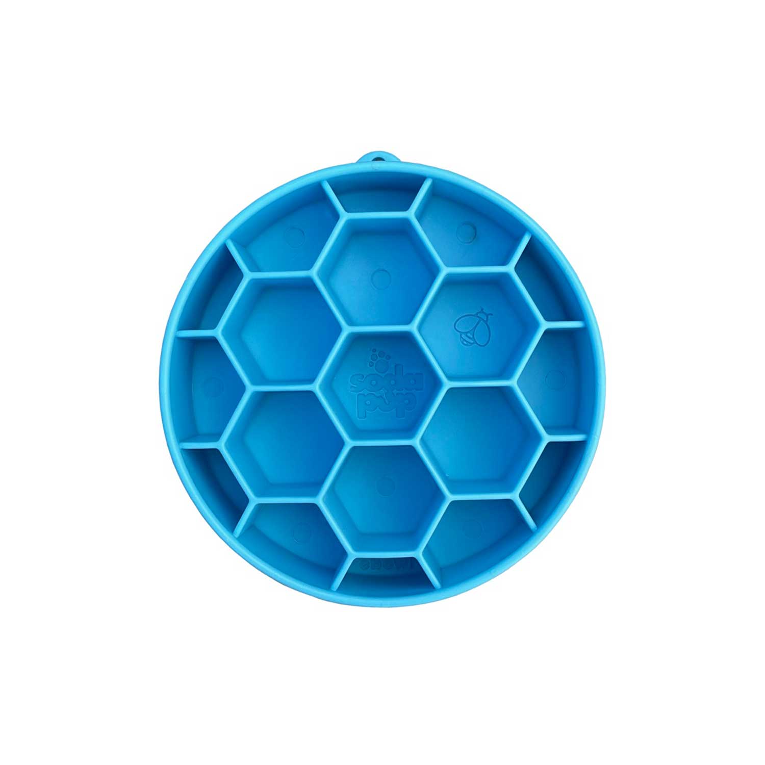 Sodapup Honeycomb Design eBowl Enrichment Slow Feeder Bowl for Dogs Blue