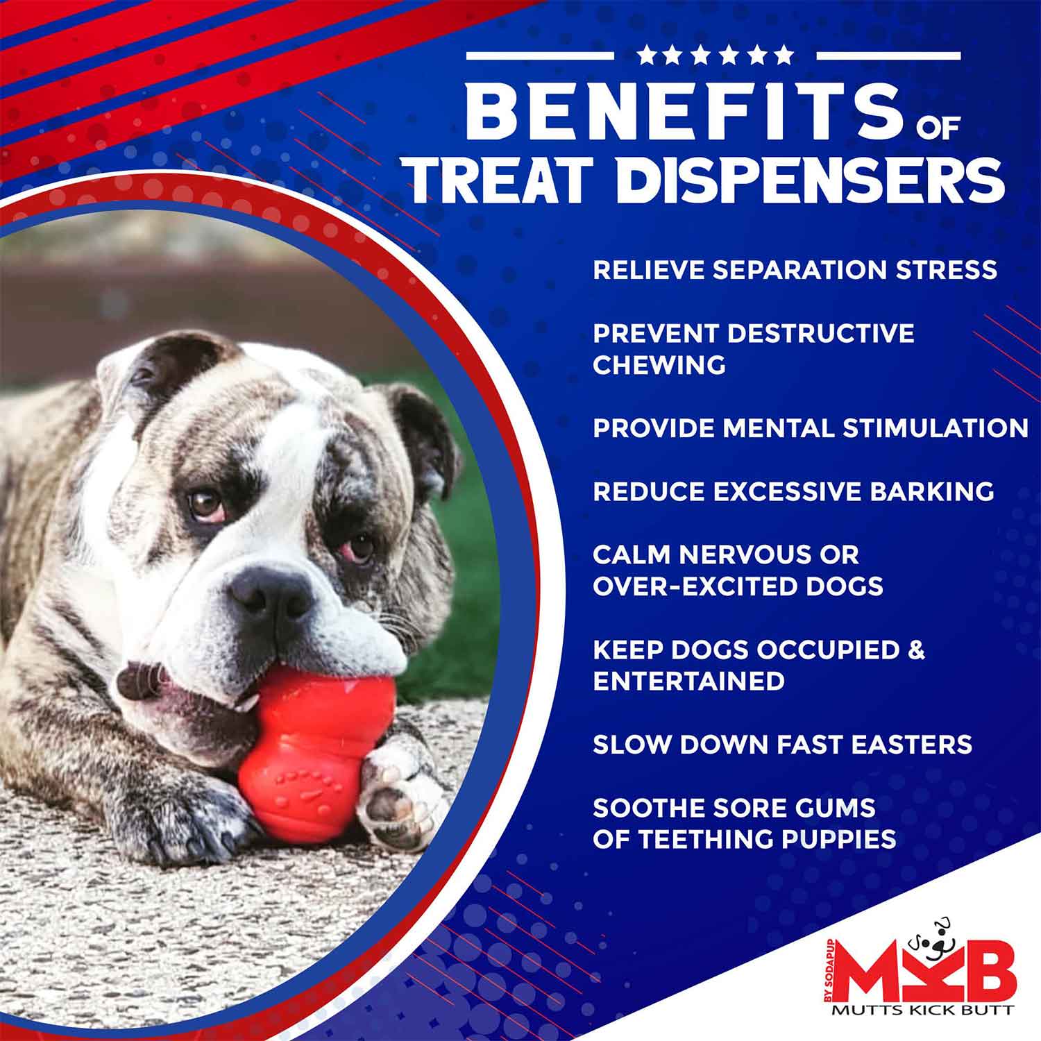 Sodapup Snowman Durable Rubber Chew & Treat Dispenser Dog Toy Benefits