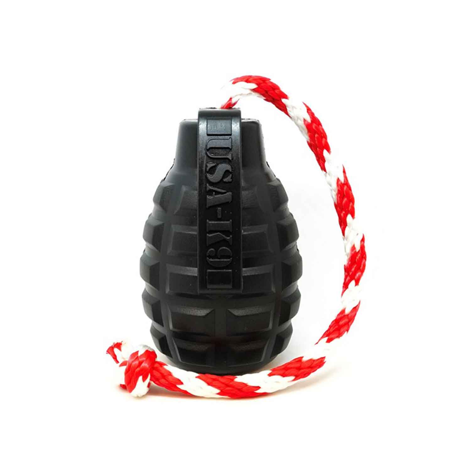 Sodapup USA-K9 Grenade Durable Rubber Chew Toy, Treat Dispenser, Reward Toy, Tug Toy And Retrieving Toy Magnum