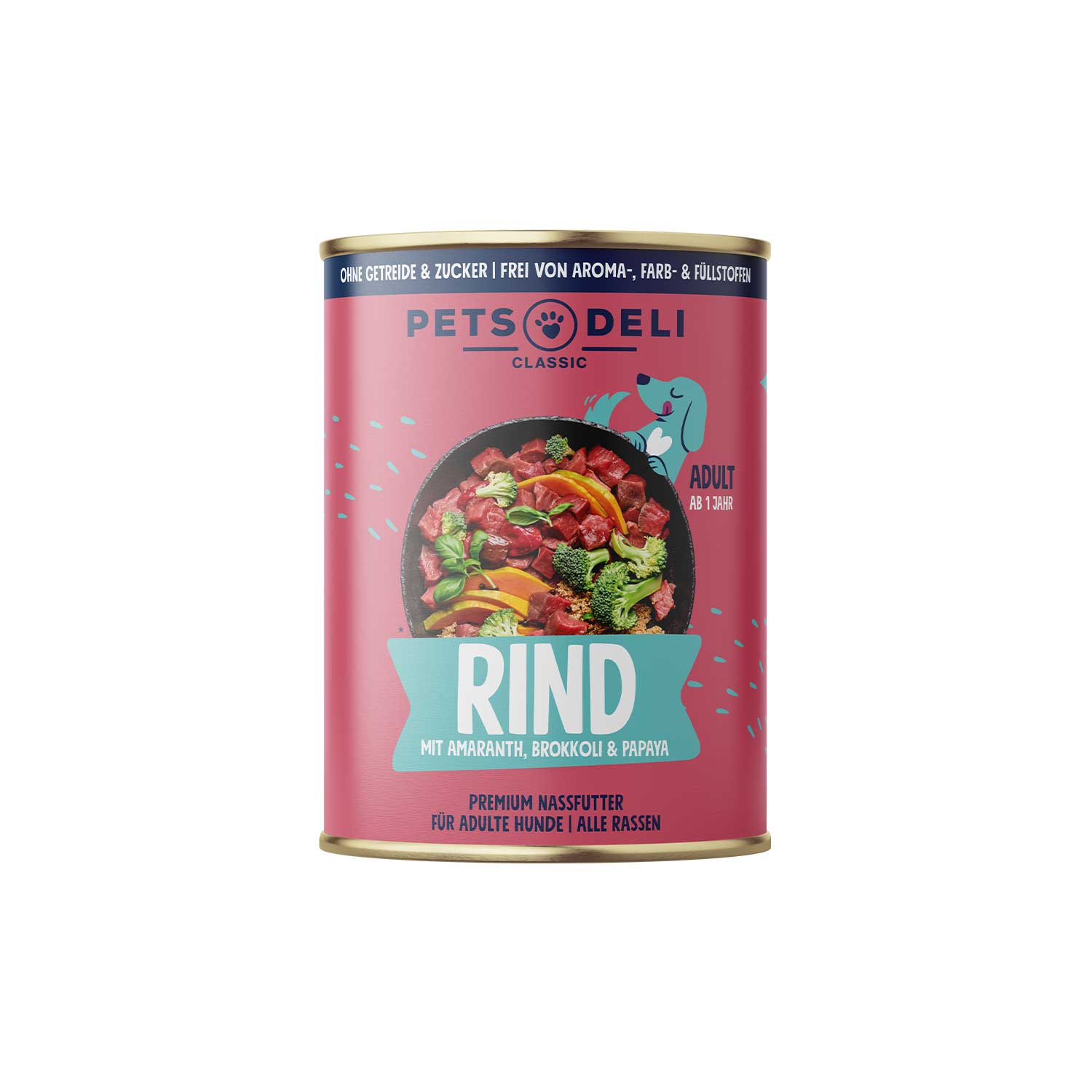 Pets Deli Beef with Amaranth, Broccoli & Papaya Dog Wet Food 400g