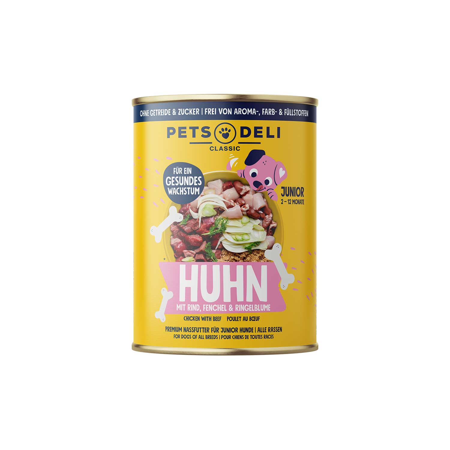 Pets Deli Chicken with Beef, Fennel and Marigold Puppy Dog Wet Food 400g