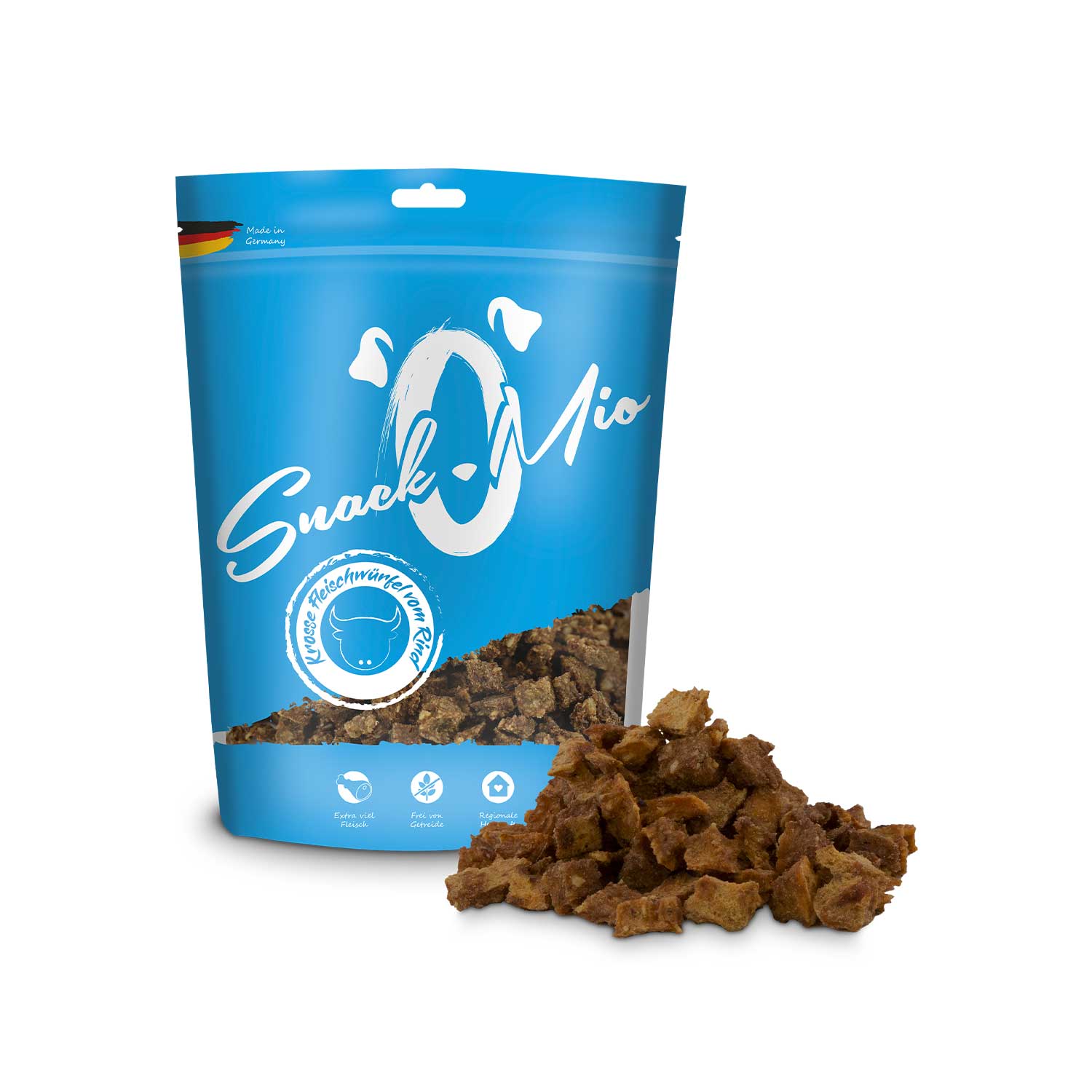SnackOMio Crispy Beef Cubes Dog Treats