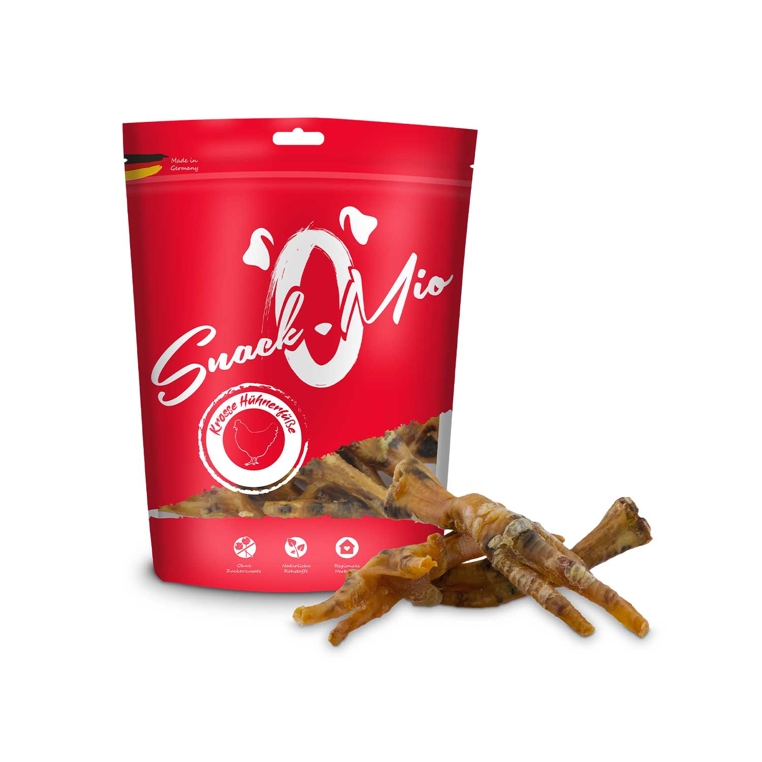 SnackOMio Crispy Chicken Feet Natural Dog Treats