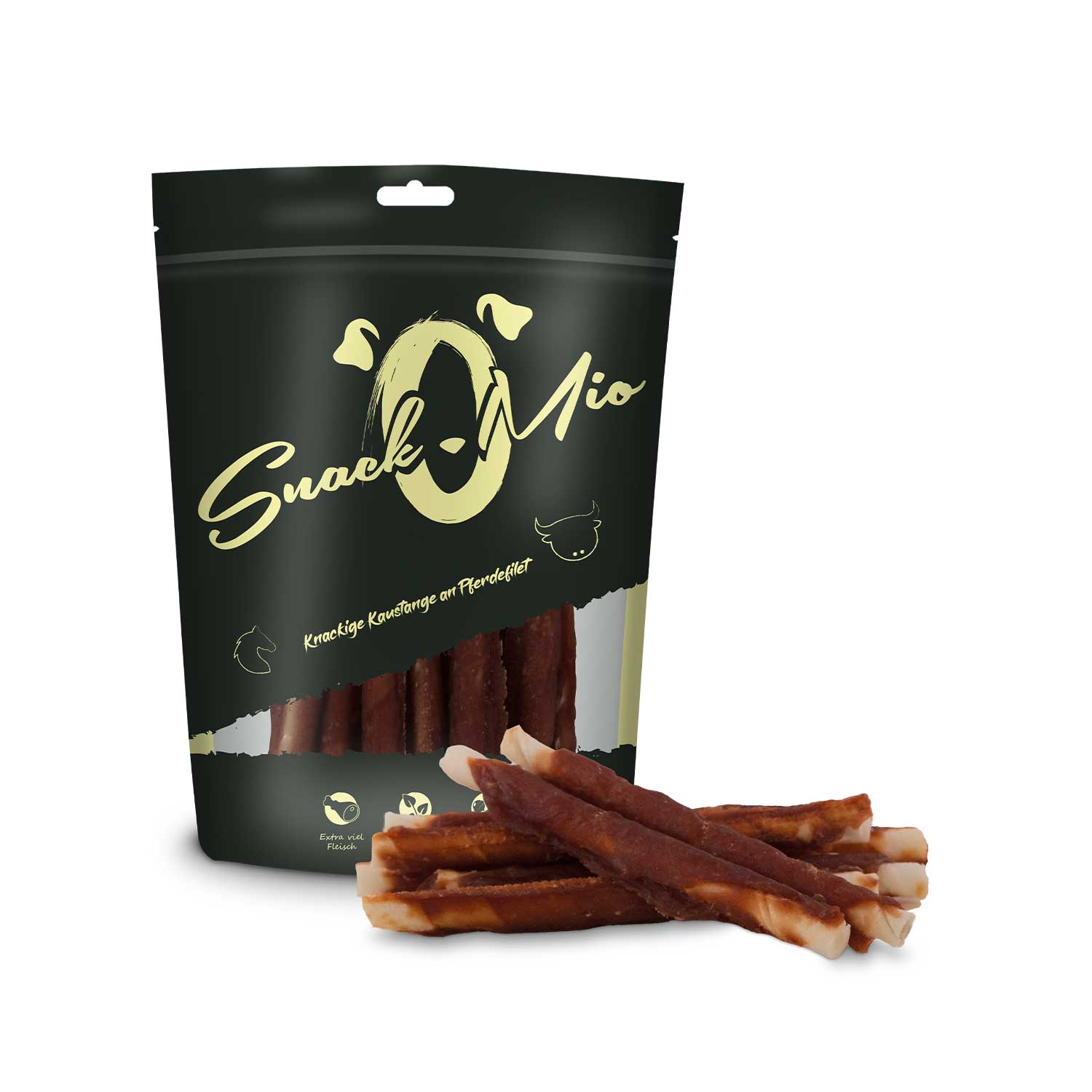 SnackOMio Crunchy Chewing Stick with Horse Fillet Dog Treats