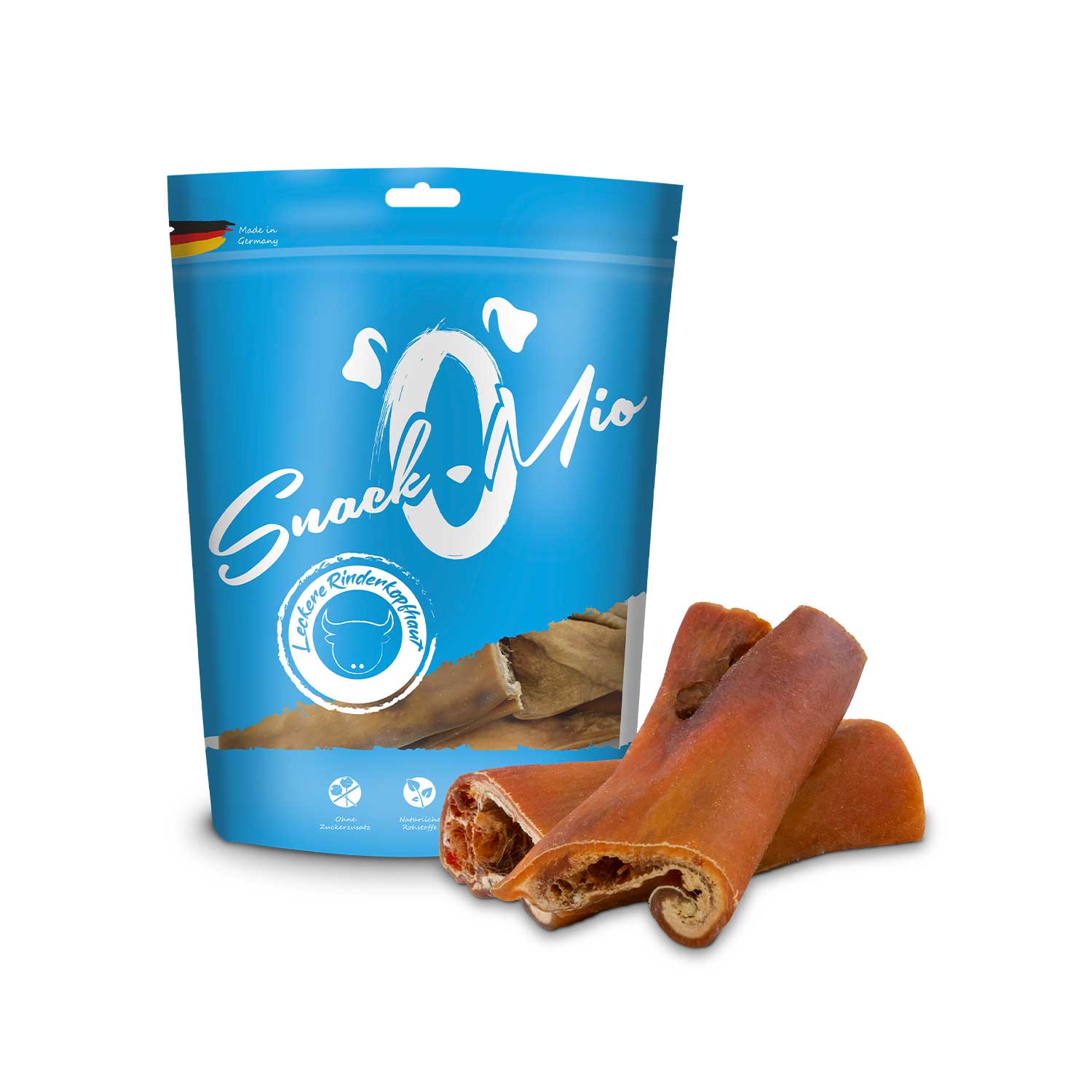 SnackOMio Tasty Beef Scalp Natural Dog Treats