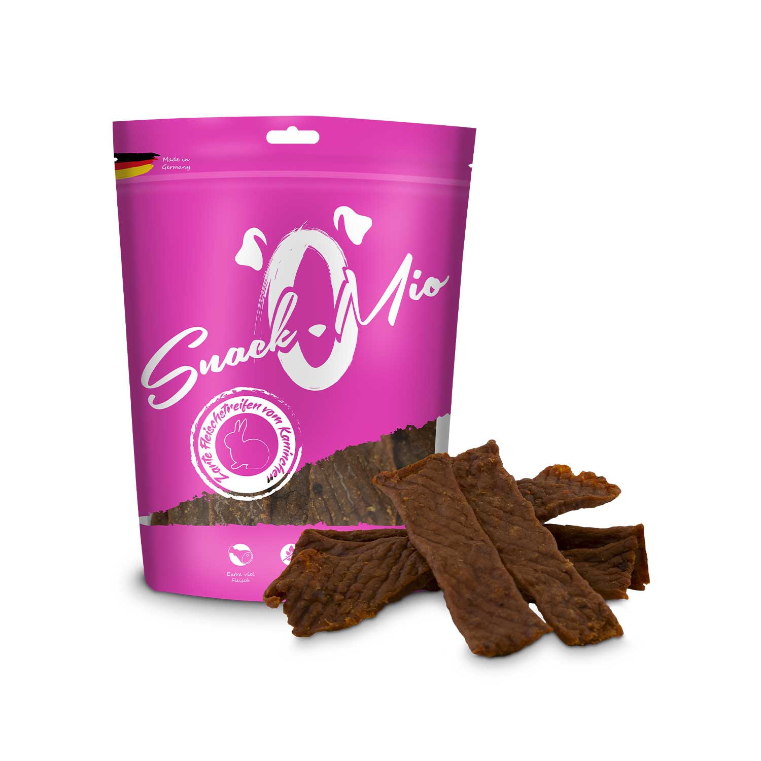 SnackOMio Tender Rabbit Strips Dog Treats