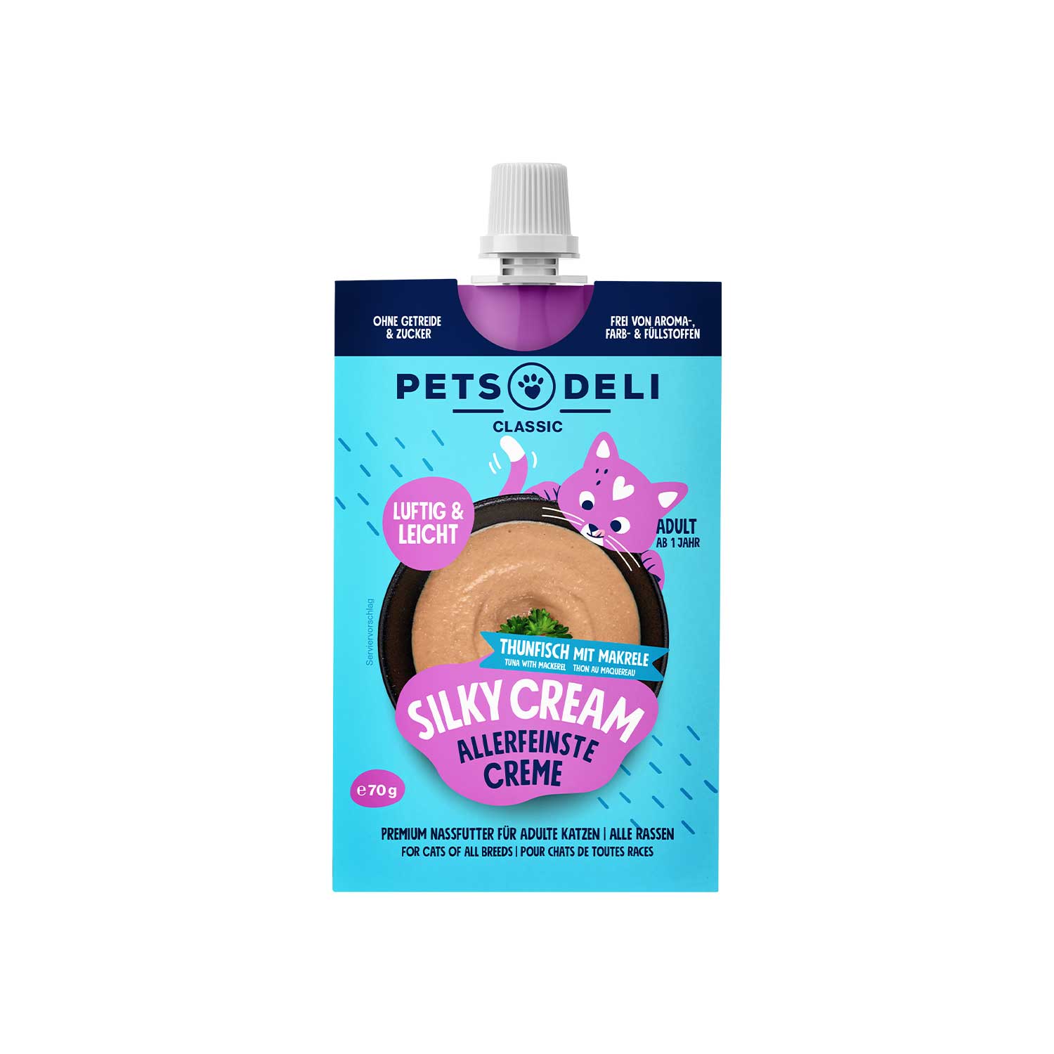 Pets Deli Silky Cream Tuna with Mackerel Wet Cat Food