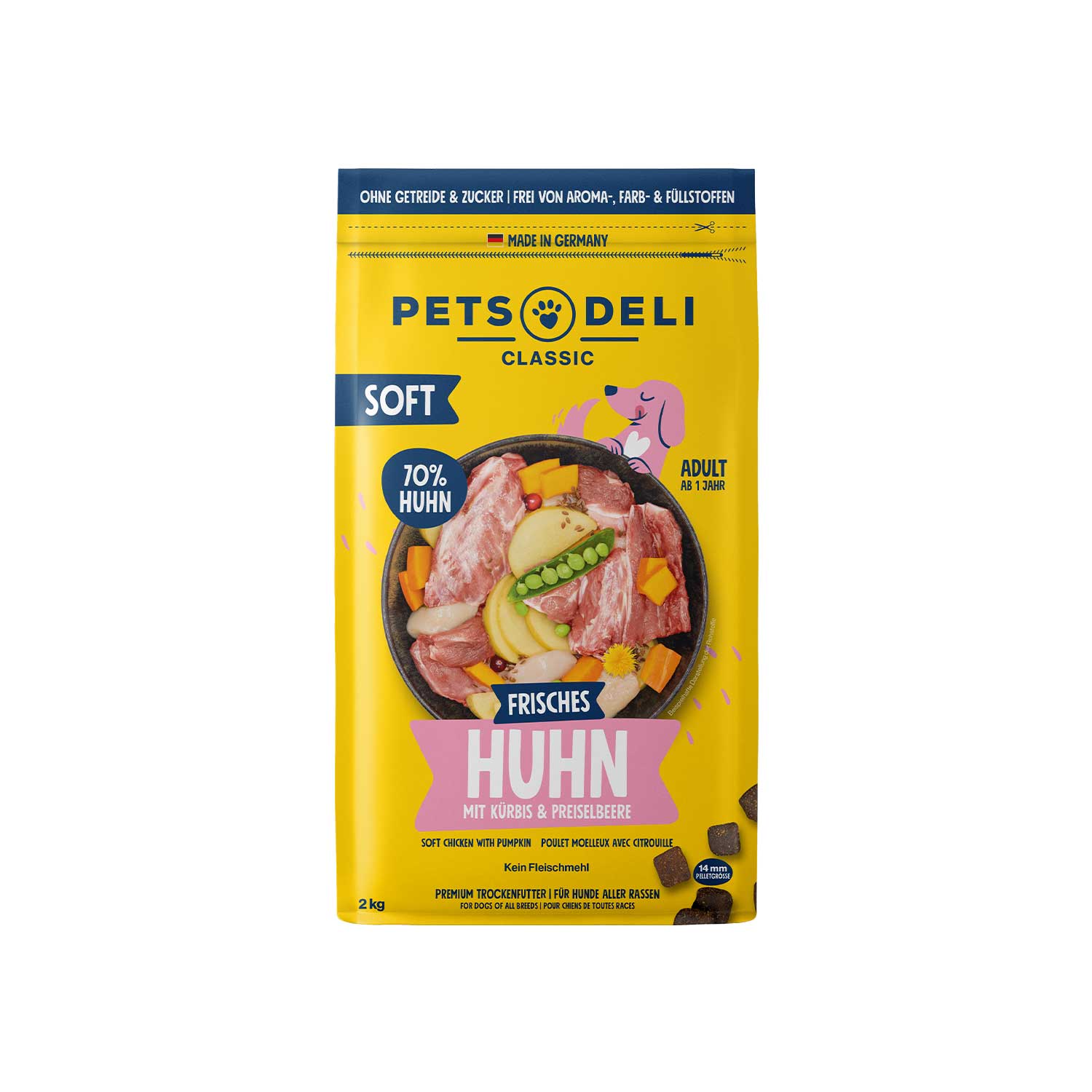 Pets Deli Soft Chicken with Pumpkin & Cranberry Dry Dog Food 2kg