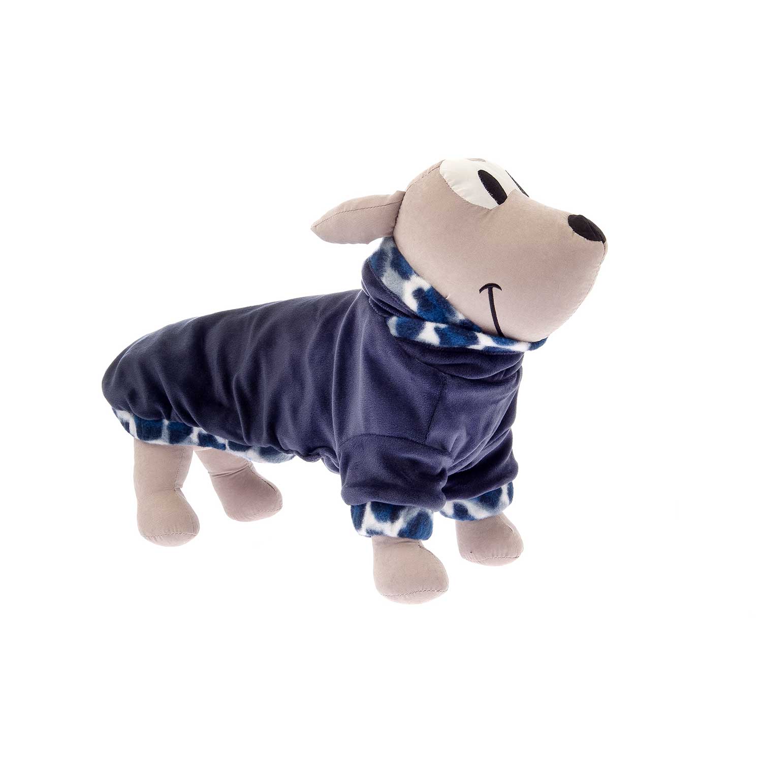 Ferribiella Pila Reversible Fleece Dog Sweater Blue Inside