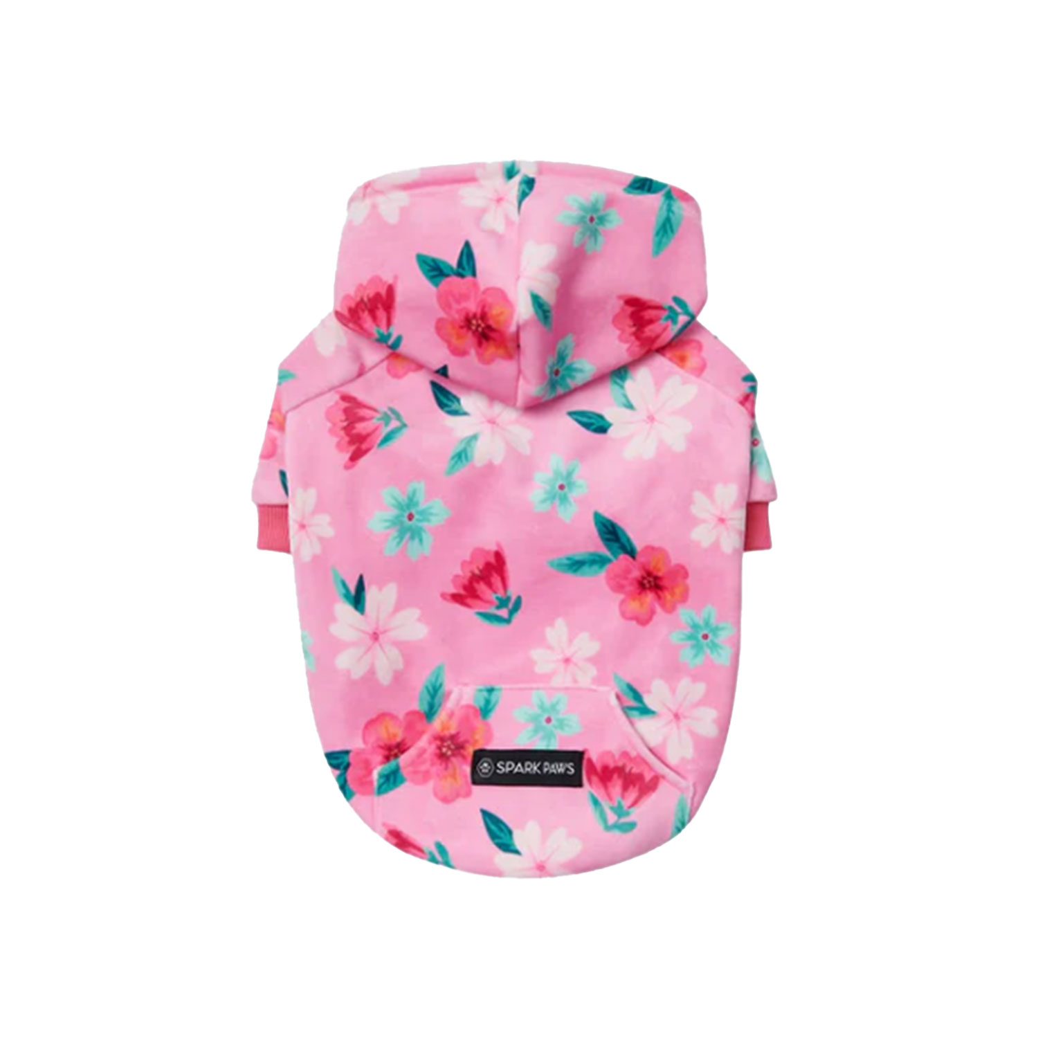 Spark Paws Blossom Dog Hoodie Pink Back