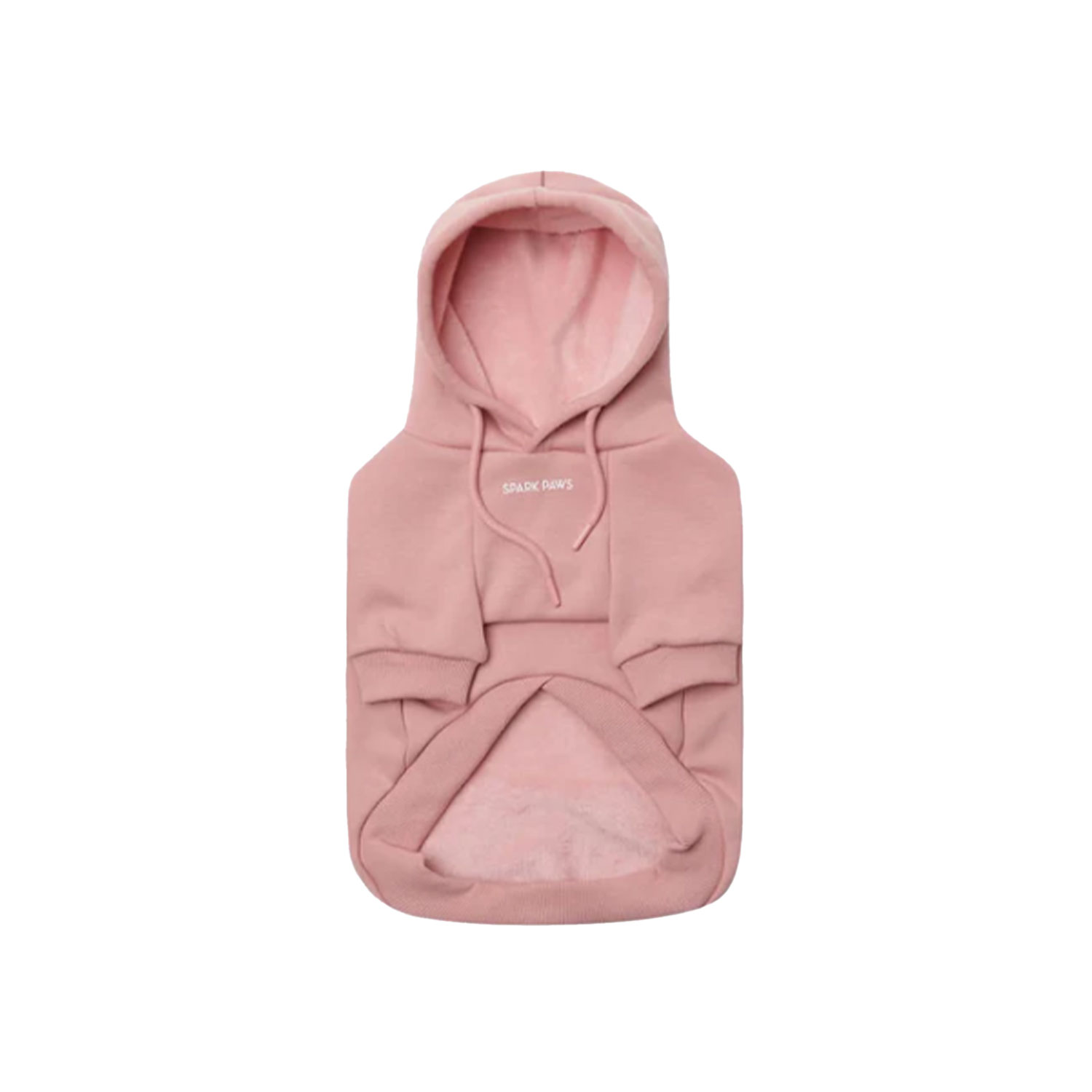 Spark Paws Essential Dog Hoodie Dusty Pink Front