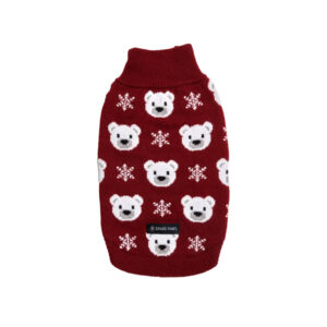 Spark Paws Polar Bear Knit Dog Sweater Back