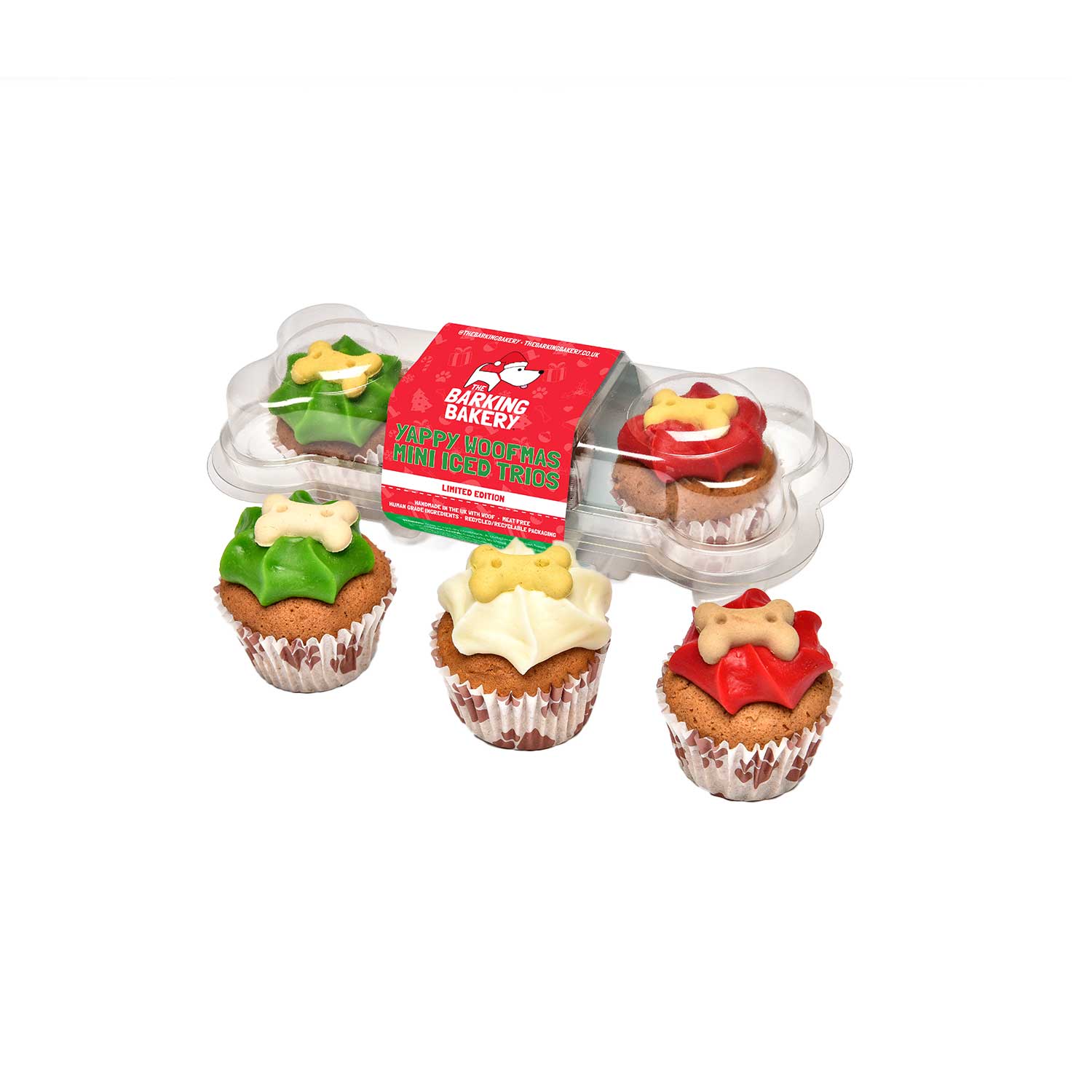 The Barking Bakery Yappy Woofmas Mini Iced Trios