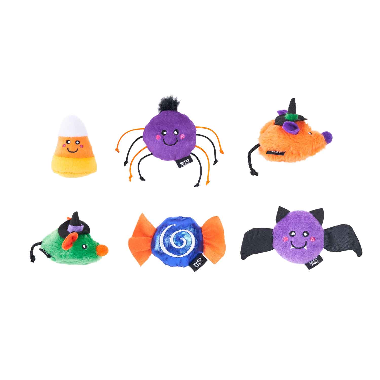 ZippyClaws Halloween 6-Pack – Spooky Friends Halloween cat toys