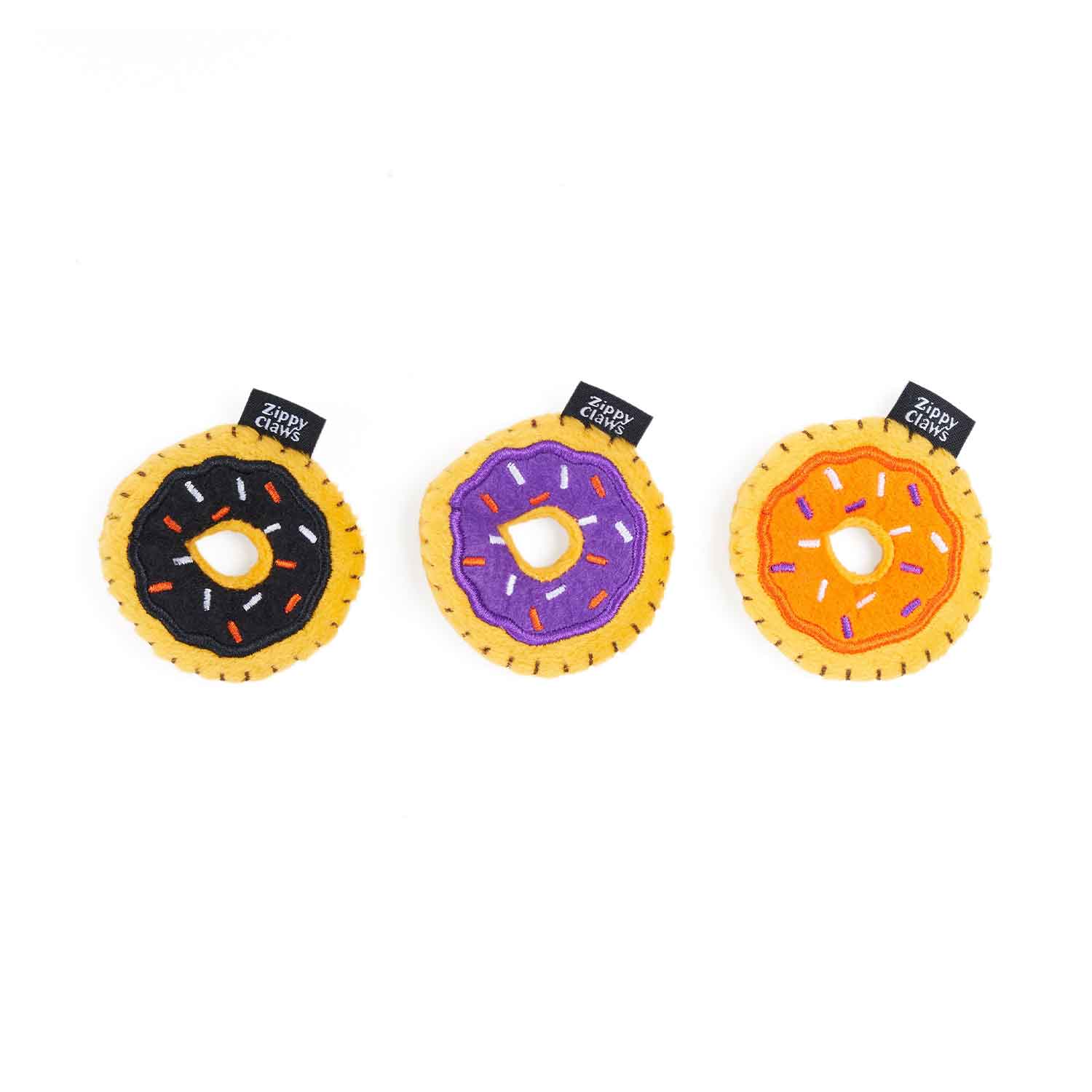 ZippyClaws Halloween Mini Donutz 3-Pack Halloween cat toys