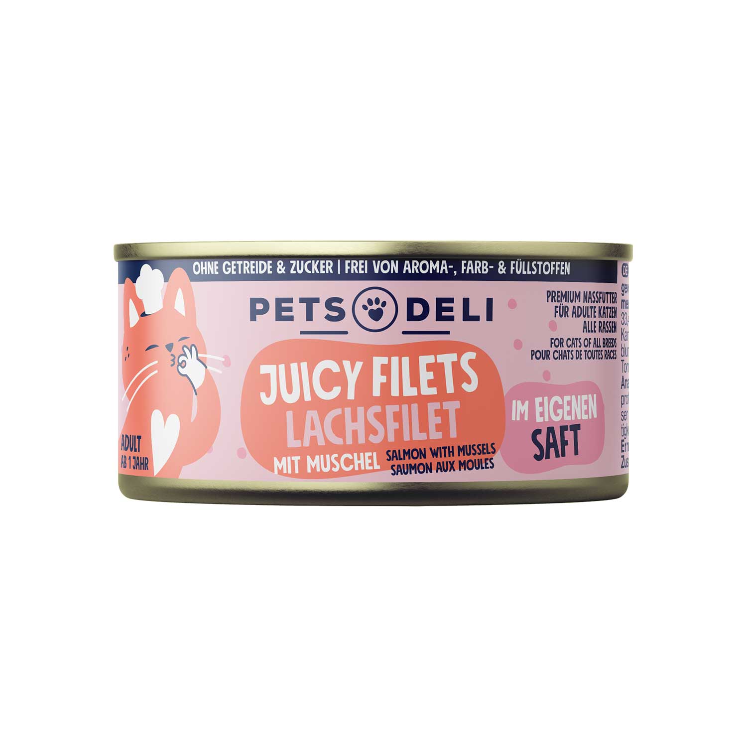 Juicy Filets Salmon with Mussels Cat Wet Food