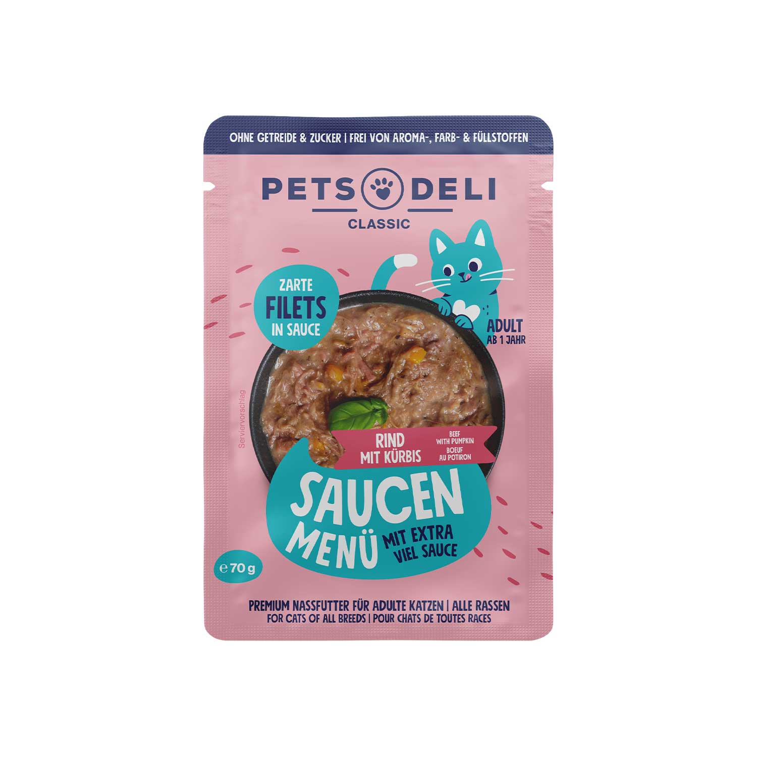 Pets Deli Saucen Menu Beef with Pumpkin Cat Wet Food